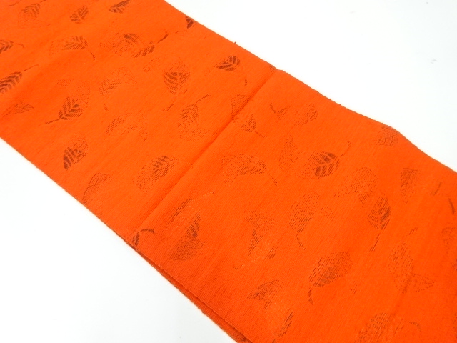 リサイクル　葉模様織出し名古屋帯